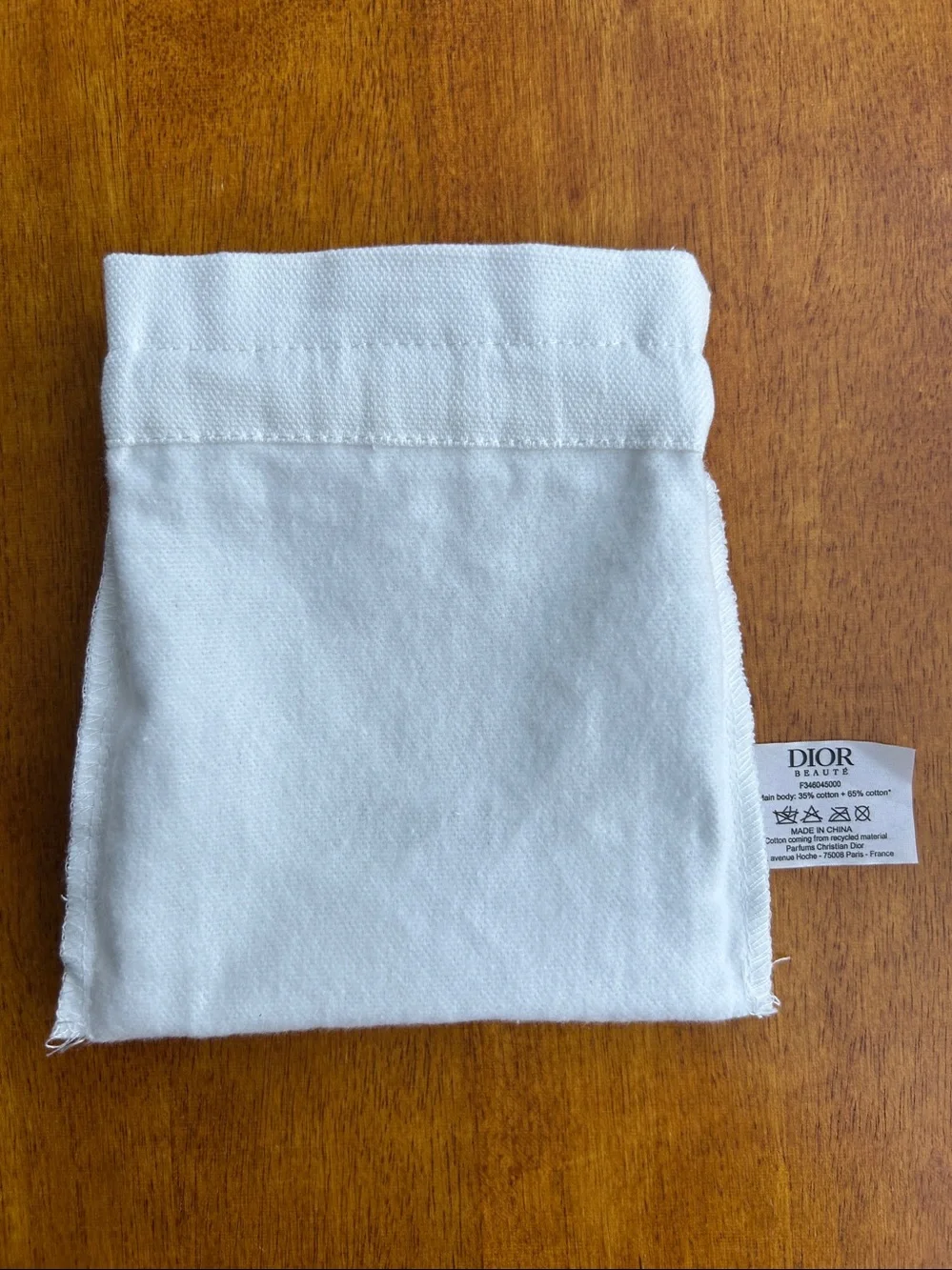 Dior Beaute cotton drawstring dust bag / pouch